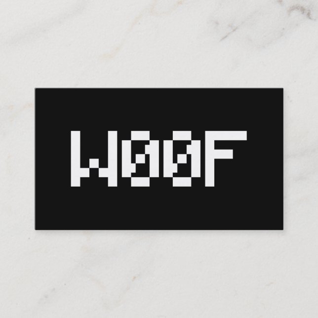 W00F [Leetspeak Animal Sounds] Visitenkarte (Vorderseite)