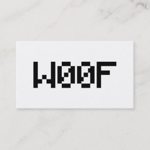 W00F [Leetspeak-Tiergeräusche] Visitenkarte