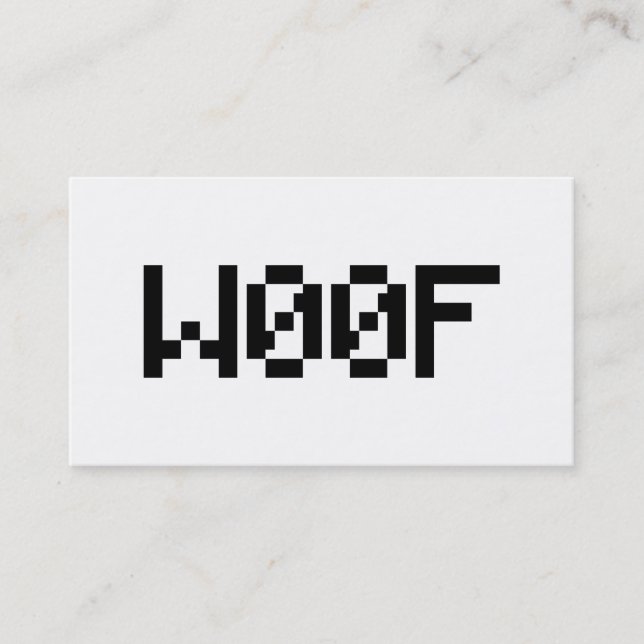 W00F [Leetspeak-Tiergeräusche] Visitenkarte (Vorderseite)