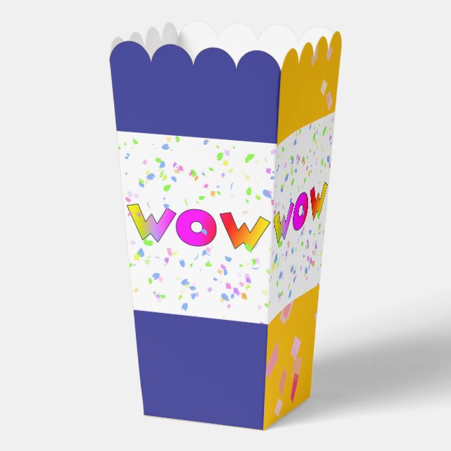 W0W Blau +Gelb Geschenkschachtel (Vorderseite)