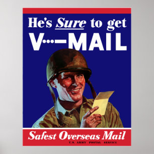 W2 Army V-Mail Poster