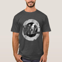 W2-Band-Logo Männer-T-Shirt Schwarz/Weiß