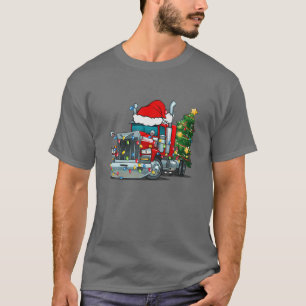 W4mo Santa LKW LKW-Fahrer Weihnachts-Pyjama Fröhli T-Shirt