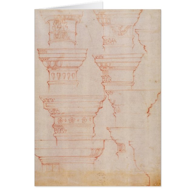 W.18v Studie der Spaltenkapitalien (Vorne)