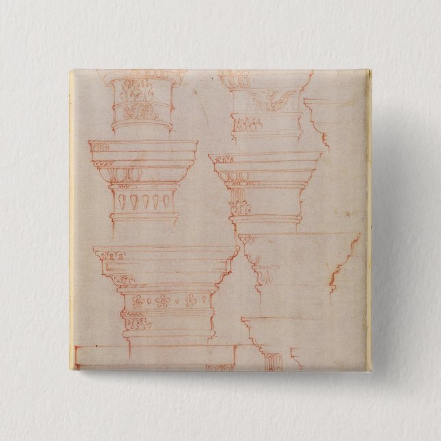 W.18v Studie der Spaltenkapitalien Button (Vorderseite)