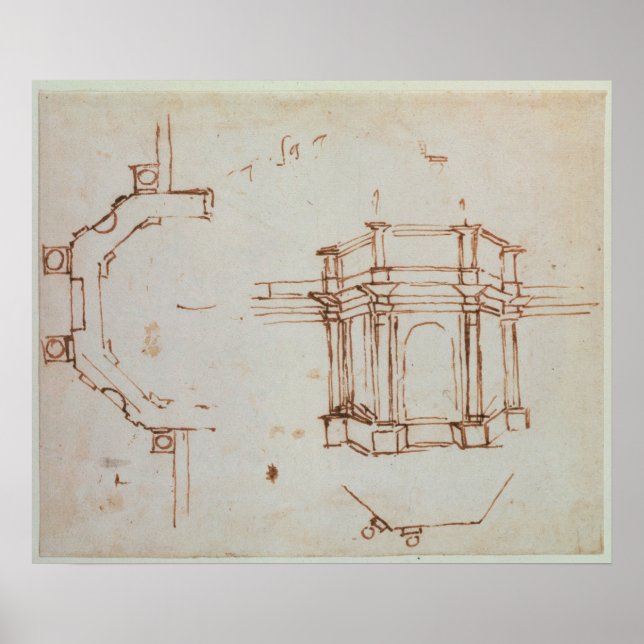 W.24r Architekturskizze Poster (Vorne)