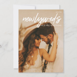 W 3 Foto & Typografie Hochzeitsempfang Einladung