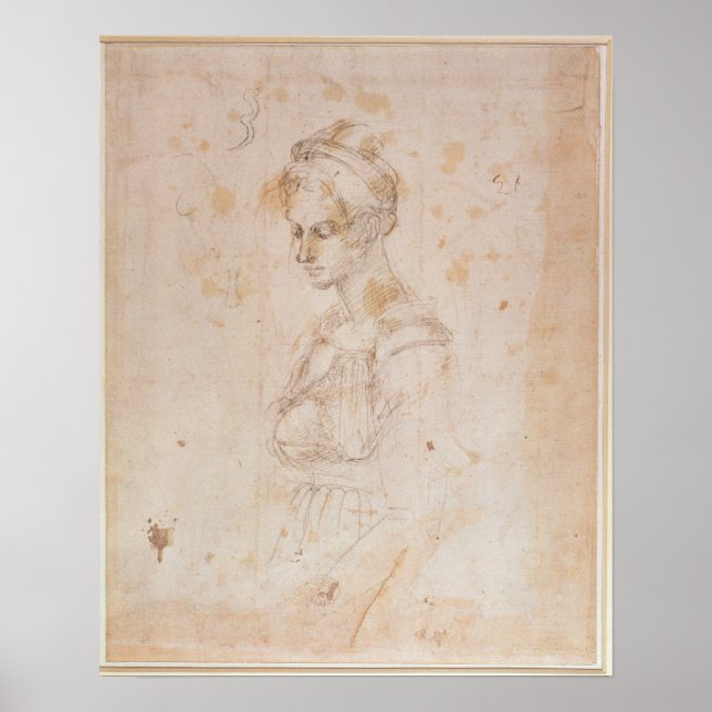 W.41 Skizze einer Frau Poster (Vorne)