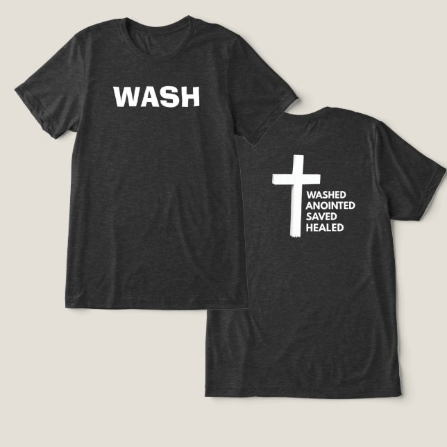 W.A.S.H. Christian Tee (Design Vorderseite & Rückseite)