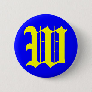 W - ALTES ENGLISCH BUTTON