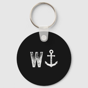 W Anchor Funny Wanker Jerk British Slang Schlüsselanhänger