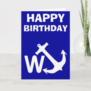 W Anchor Wanchor Joke Funny Gift Karte