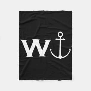 W Anchor Wanker Funny Sailing Fleecedecke