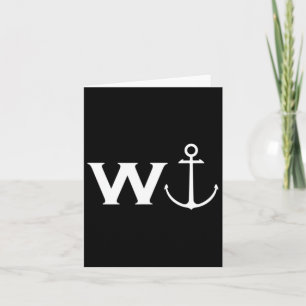 W Anchor Wanker Funny Sailing Karte