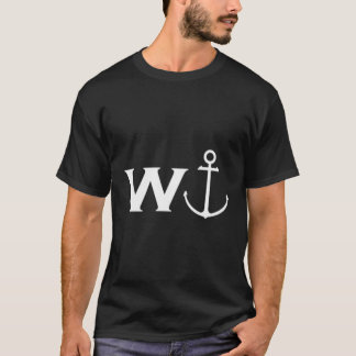 W Anchor Wanker Funny Sailing T-Shirt