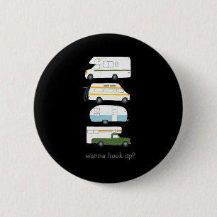 W Anschluss Lustiger Camper Vanlife Wohnwagen Button
