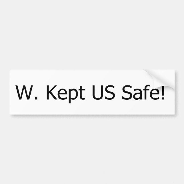 w. Behaltene US sicher! Autoaufkleber (Vorne)