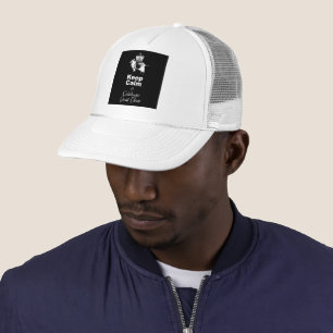 W Behielt Calm Celebrate Goat Year Black Hat Truckerkappe