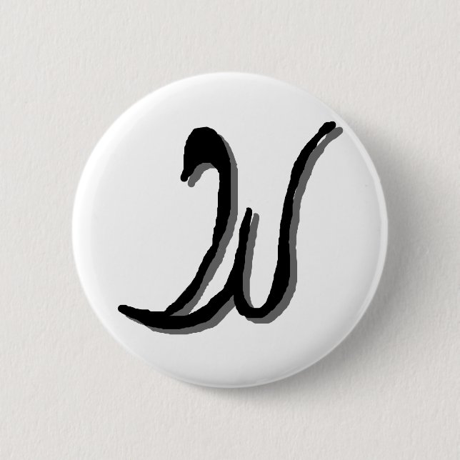 W (Black) Button (Vorderseite)