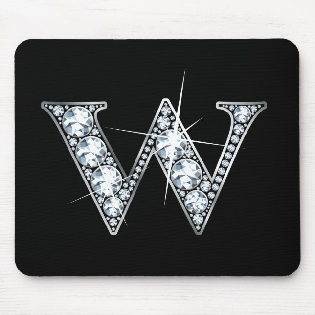 "W" Diamond Bling Mousepad (Vorne)