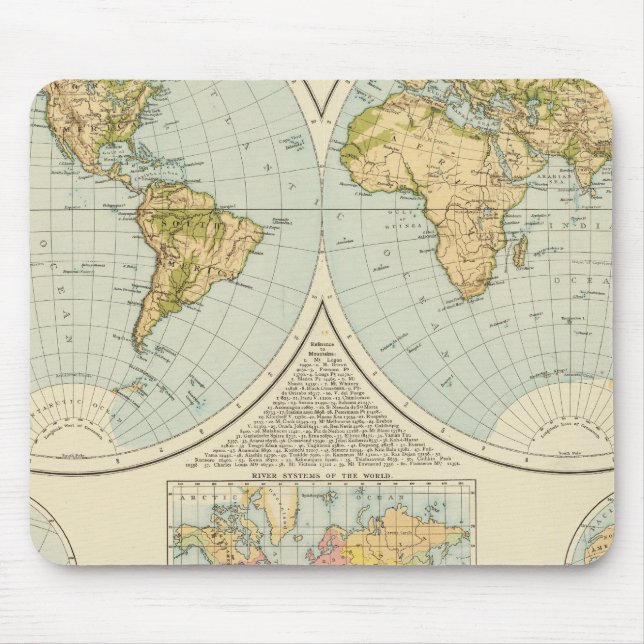 W, E Hemisphären Mousepad (Vorne)