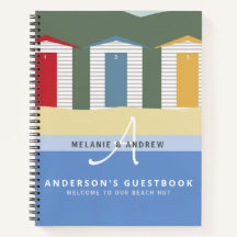 W-ELCOME BEACH HUT Gästebuch Monogram Spaß