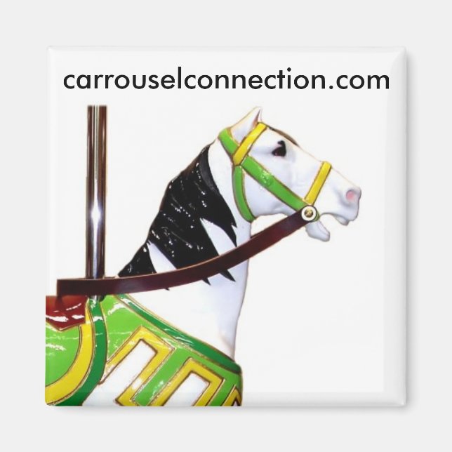 W.F. Mangels Kiddie Carousel Horse Magnet (Vorne)