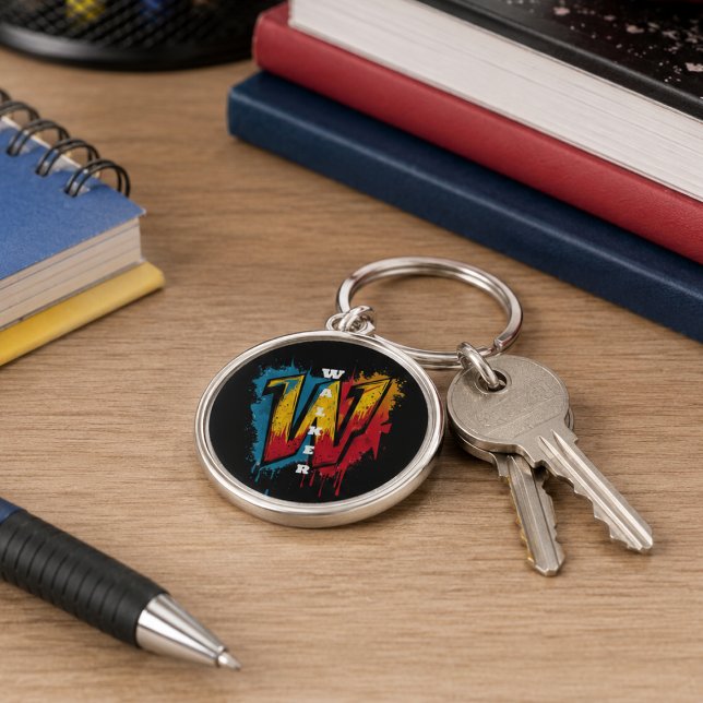 "W" für den Win: Anpassbare Graffiti-Monogramm Schlüsselanhänger (Von Creator hochgeladen)