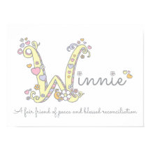 W für Winnie Initial Doodle Art