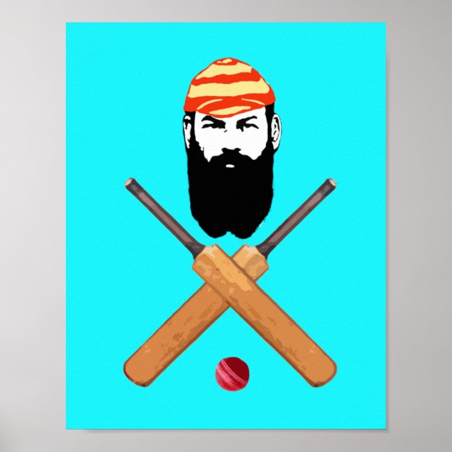 W G Grace Vintag Cricketer Poster (Vorne)