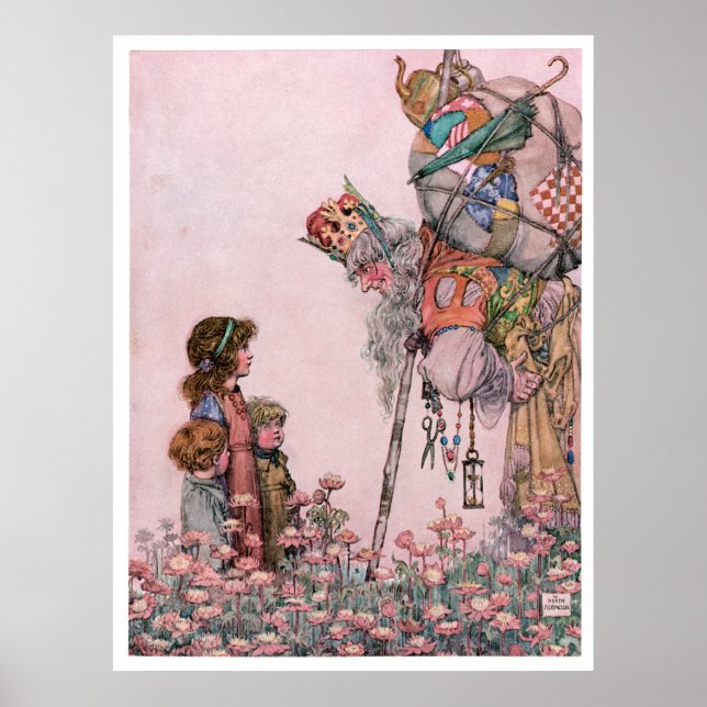 W Heath Robinson Illustration Bill the Minder Poster (Vorne)