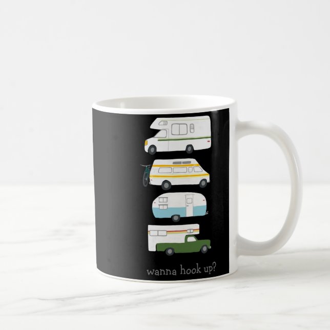 W Hook Up Funny Campervan Vanlife Rv Trailer  Kaffeetasse (Rechts)