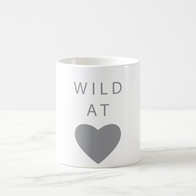 W I L D am Herzgrau Kaffeetasse (Mittel)