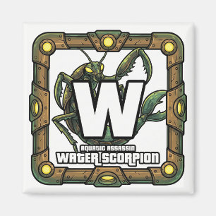 W ist für Wasserskorpion – GTA-Stil ABC-Lernen Magnet