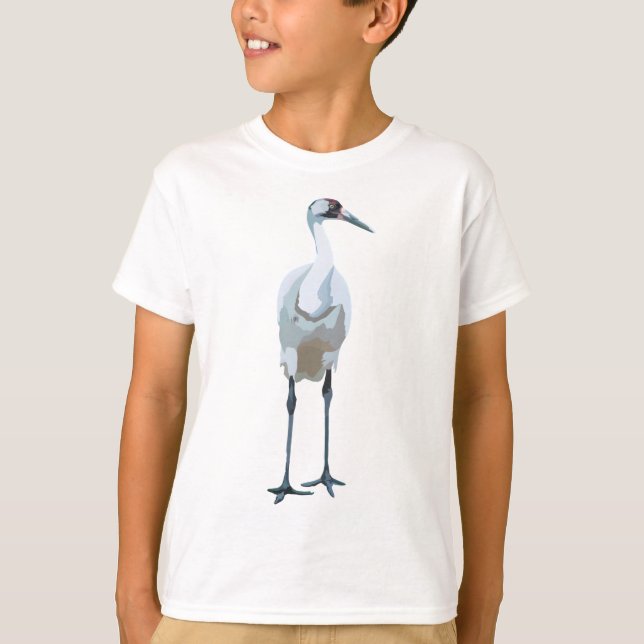 W ist für Whooping Crane T-Shirt (Vorderseite)