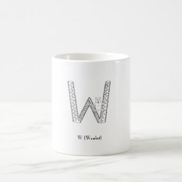 W ist für wombat kaffeetasse