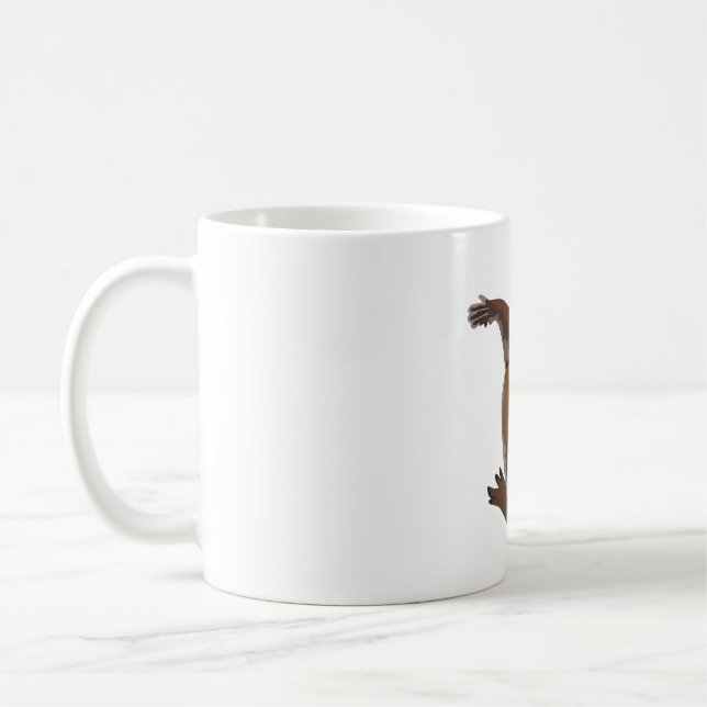 W ist für Wooly Lemur Kaffeetasse (Links)