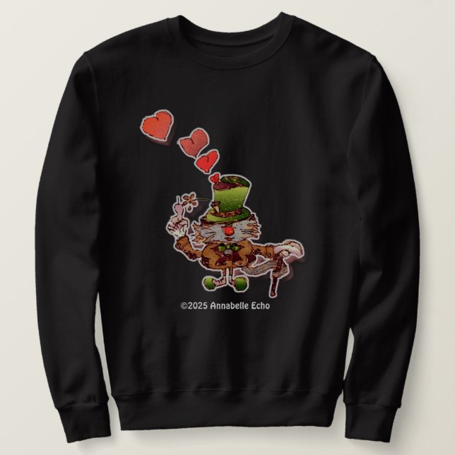 W. Katze Feline T-Shirt! Sweatshirt (Design vorne)