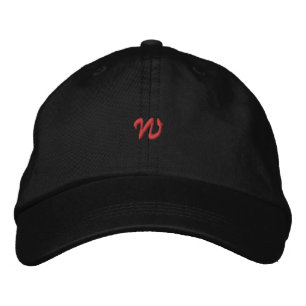 W Letter Initial Cap - Monogramm bestickter Hat Bestickte Baseballkappe