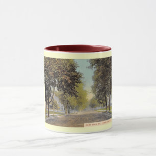 W. Main St., Freehold, New Jersey im Vintage-Stil Tasse