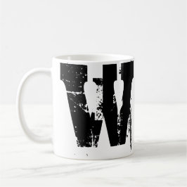 W Monogram Grunge Coole Tasse