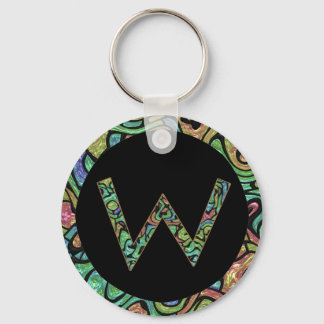 W Monogramm Schlüsselanhänger