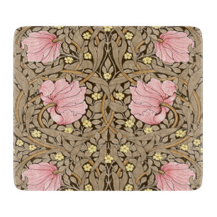 W Morris Pimpernell Muster in Pink und Sepia Schneidebrett