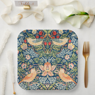 W Morris Strawberry Thief Square Paper Teller