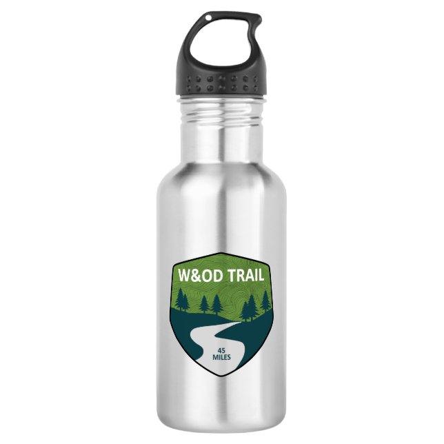 W&OD Trail Edelstahlflasche (Vorderseite)