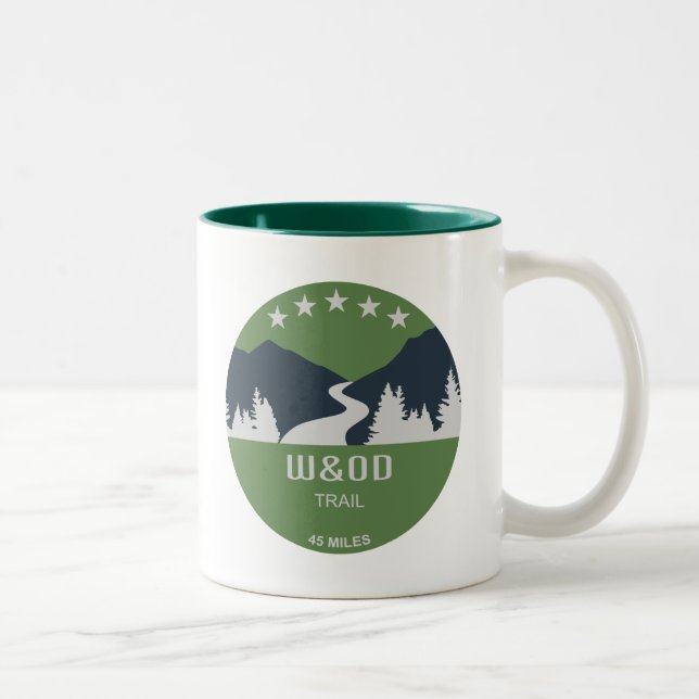 W&OD Trail Zweifarbige Tasse (Rechts)