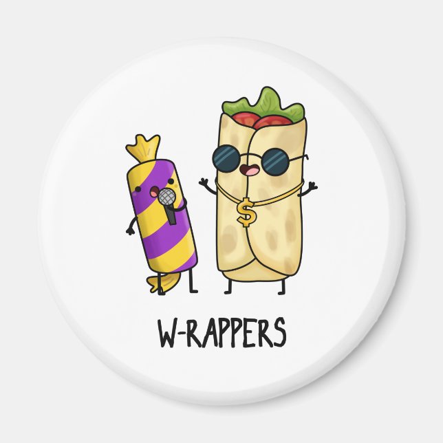W-Rappers Funny Food Pun Magnet (Vorne)