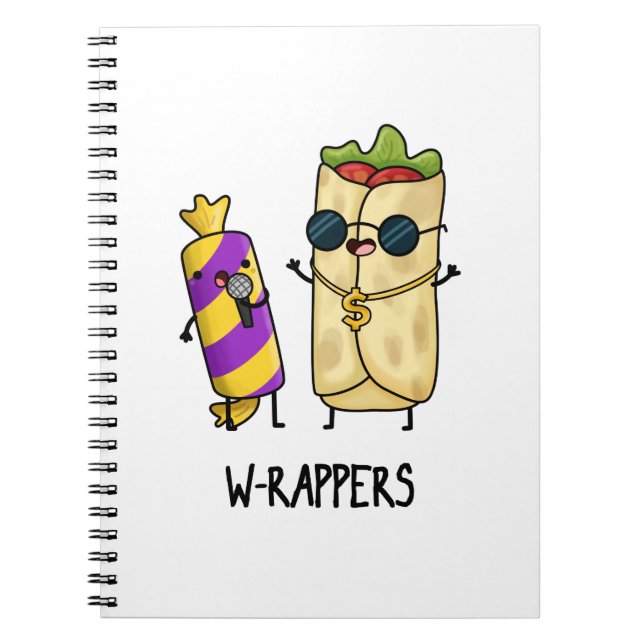 W-Rappers Funny Food Pun Notizblock (Vorderseite)