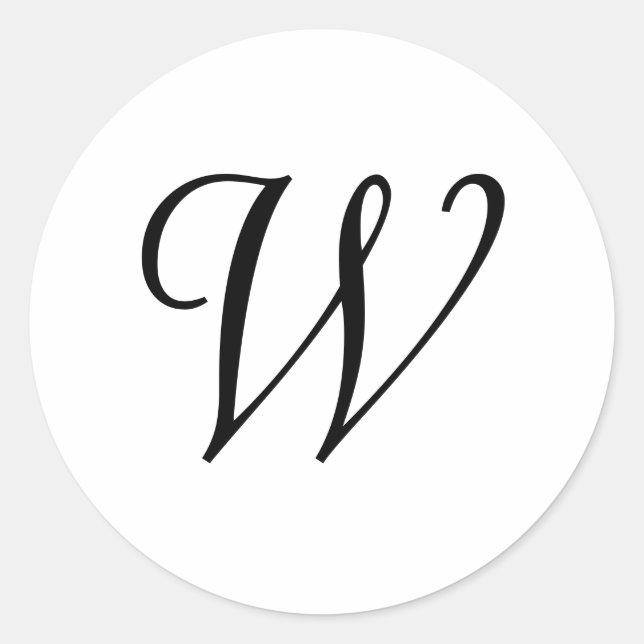 W RUNDER AUFKLEBER (Vorderseite)