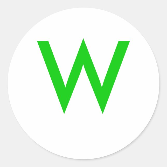 W RUNDER AUFKLEBER (Vorderseite)